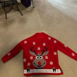 Amazon Red Reindeer Turtleneck Sweater